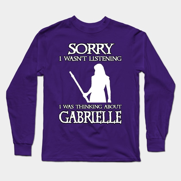 I Was Thinking About Gabrielle Long Sleeve T-Shirt by CharXena